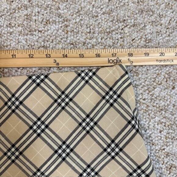 NYCC New York Clothing Co Womens Tartan Plaid A Line Skirt Black Tan Size 16 - Picture 5 of 7